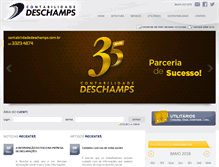 Tablet Screenshot of contabilidadedeschamps.com.br